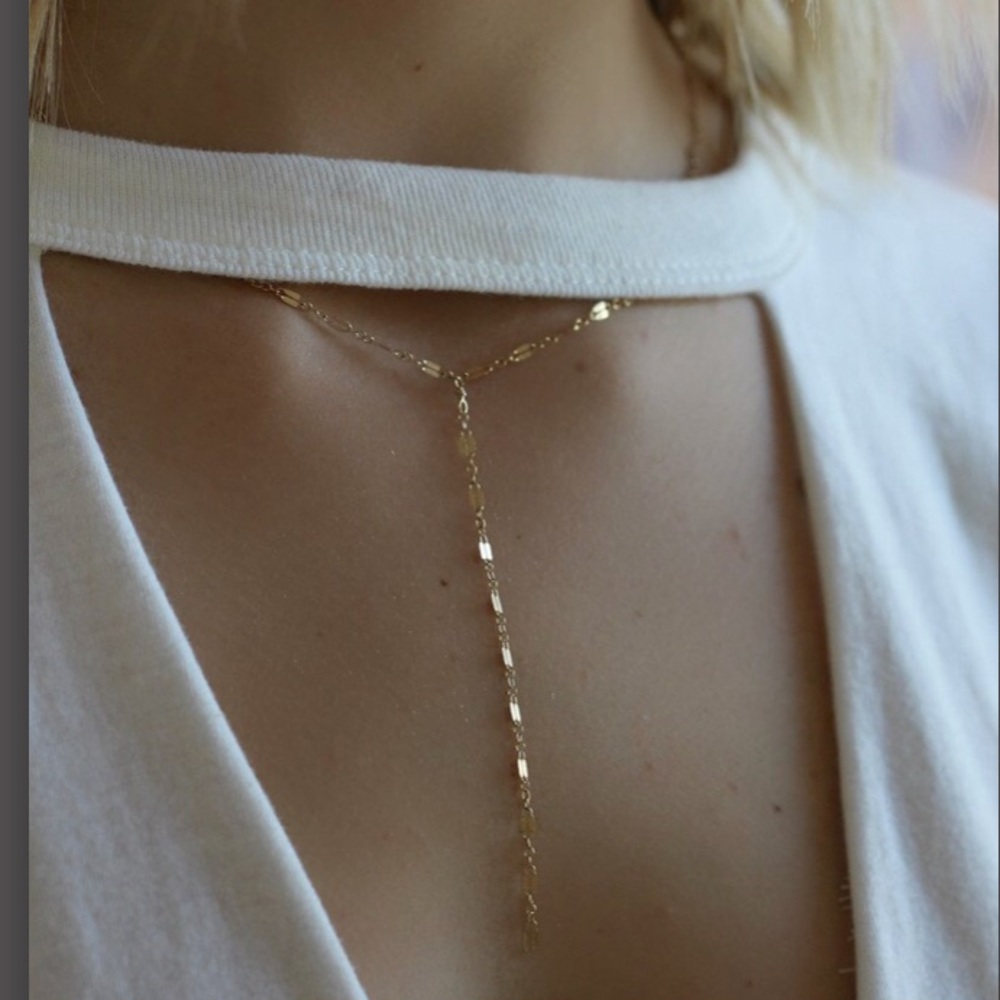 Miranda Frye Hailey Necklace Lariat gold Delicate